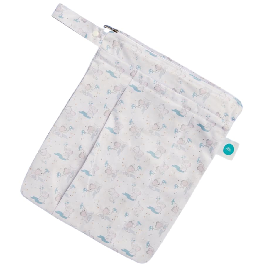 itti Premium Double Pocket Wetbag - Ellie the Elephant - Cloth Nappies wet bag