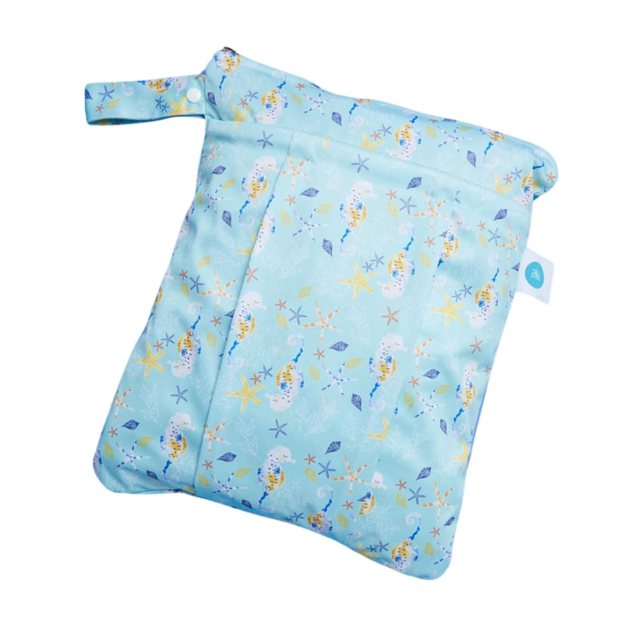 itti Premium Double Pocket Wetbag - Seahorse - Cloth Nappies wet bag