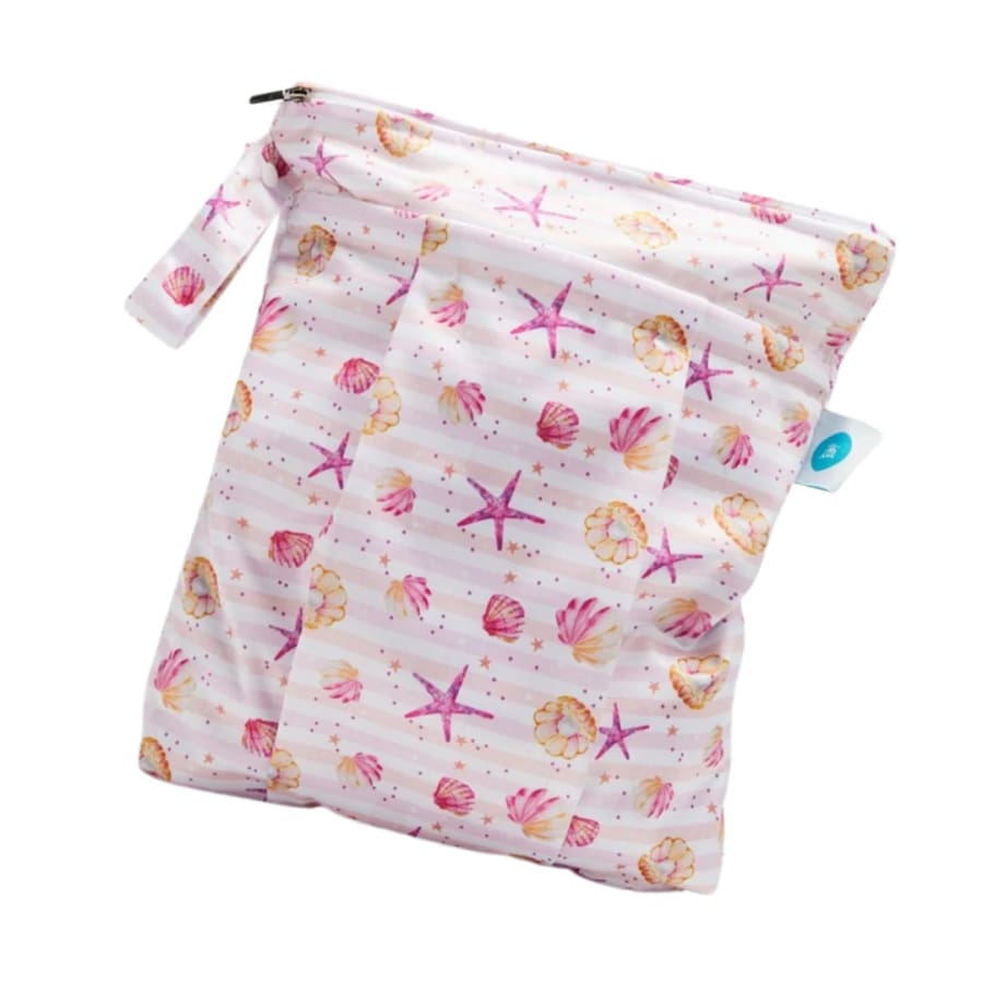 itti Premium Double Pocket Wetbag - Seashells - Cloth Nappies wet bag