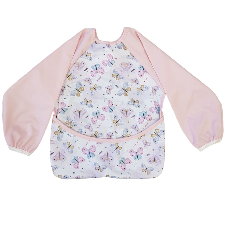 itti Smock – Waterproof Sleeved Bib – Butterfly - Smock bib, smock