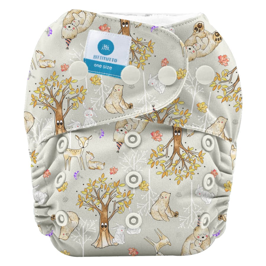 itti Snap Bare Essentials One Size Fits Most Nappy – Enchanted - Bamboo - Cloth Nappies cloth nappy