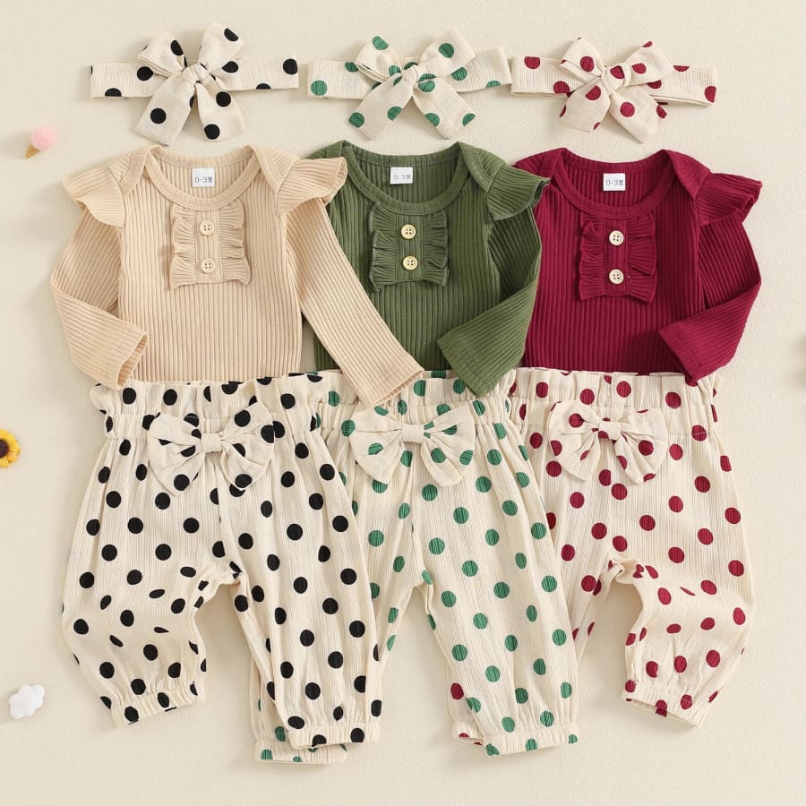 Jolie Long Sleeve Spot Set - Forest