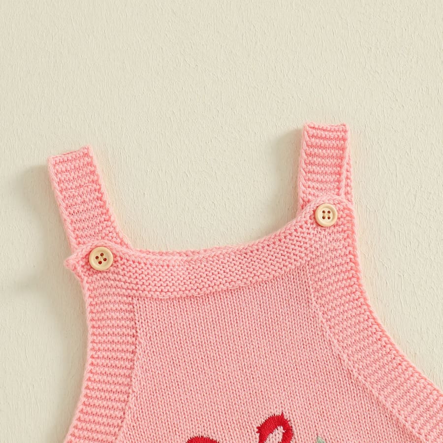 Joy Christmas Knit Romper - Natural