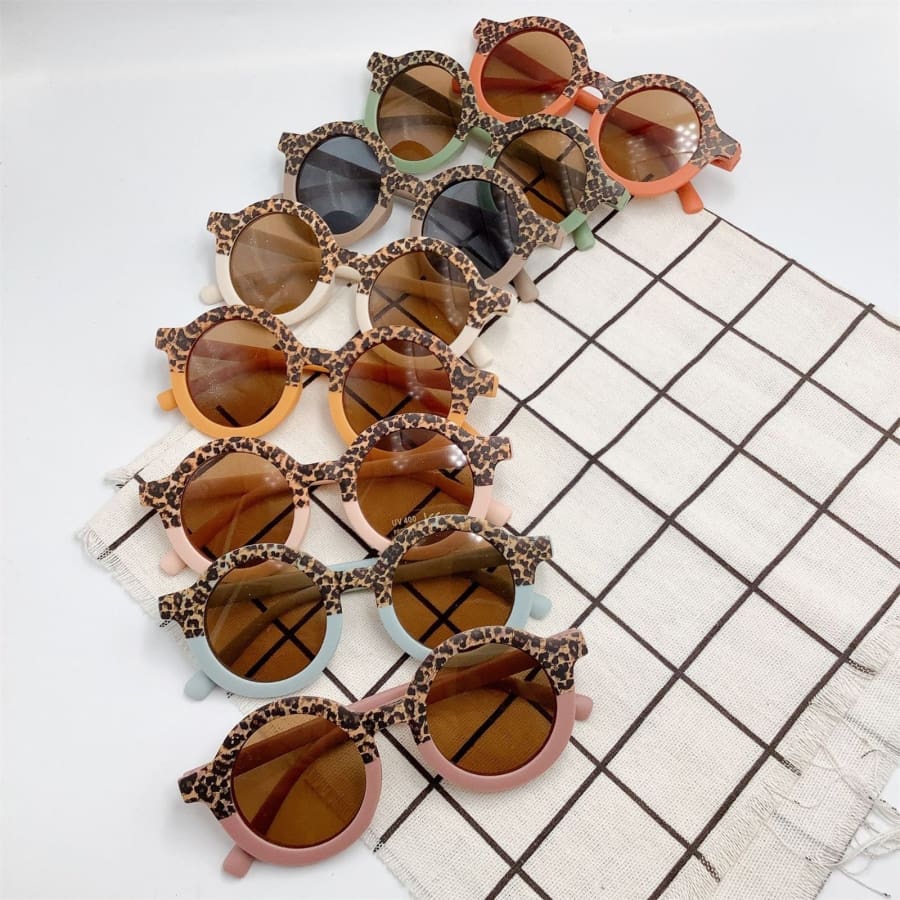 Juniper Leopard Rim Sunglasses - Camel