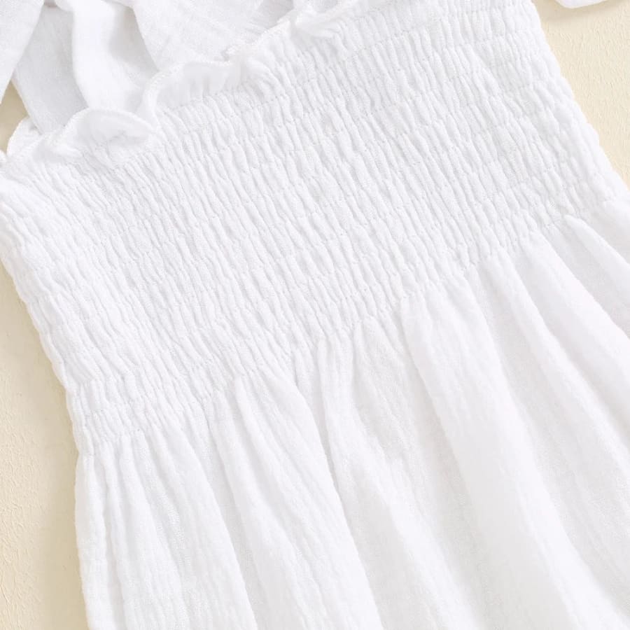 Kenzi Ruched Summer Romper - Peachy - 0-3 Months