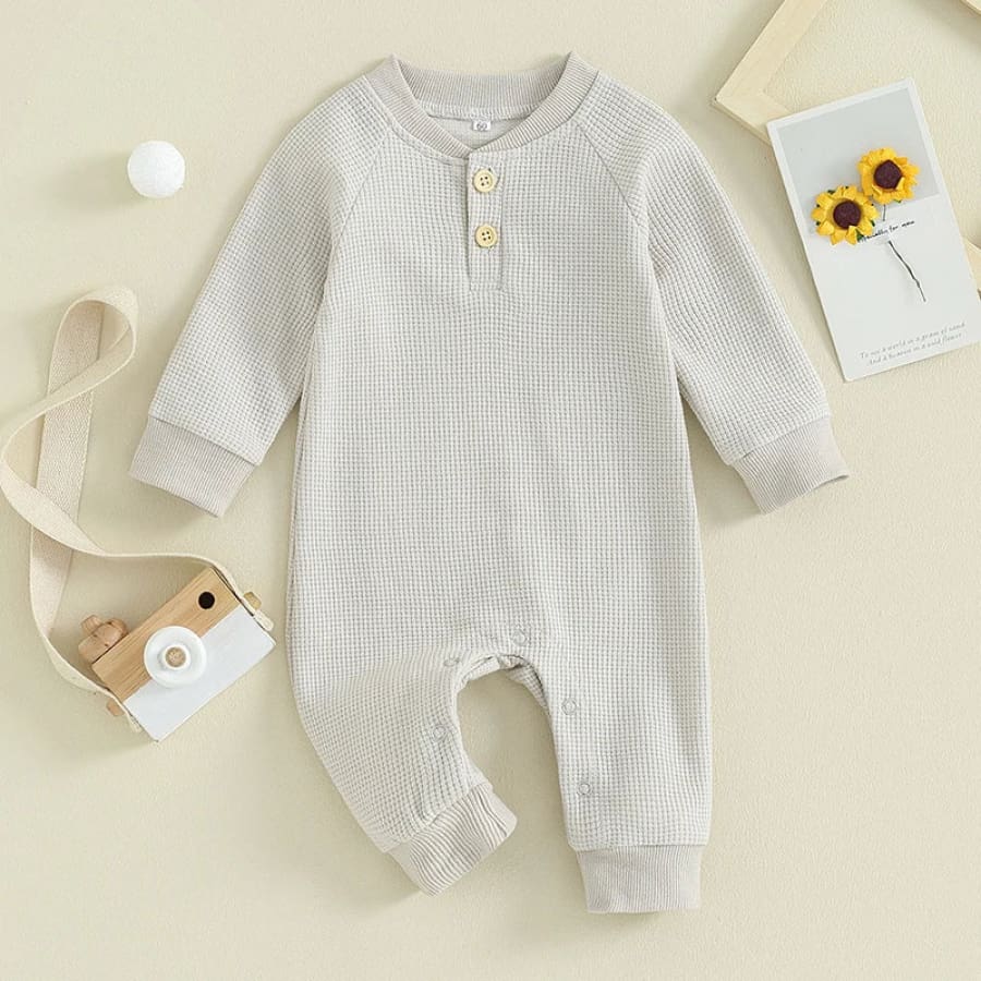 Knox Waffle Jumpsuit - Cloud