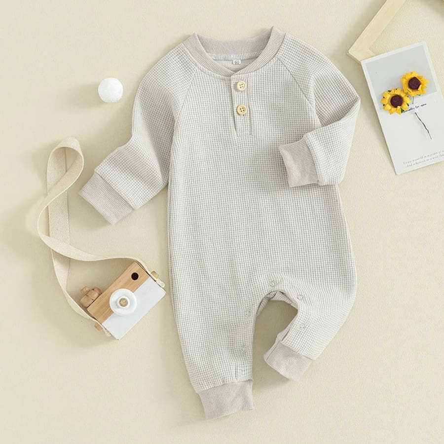 Knox Waffle Jumpsuit - Cloud