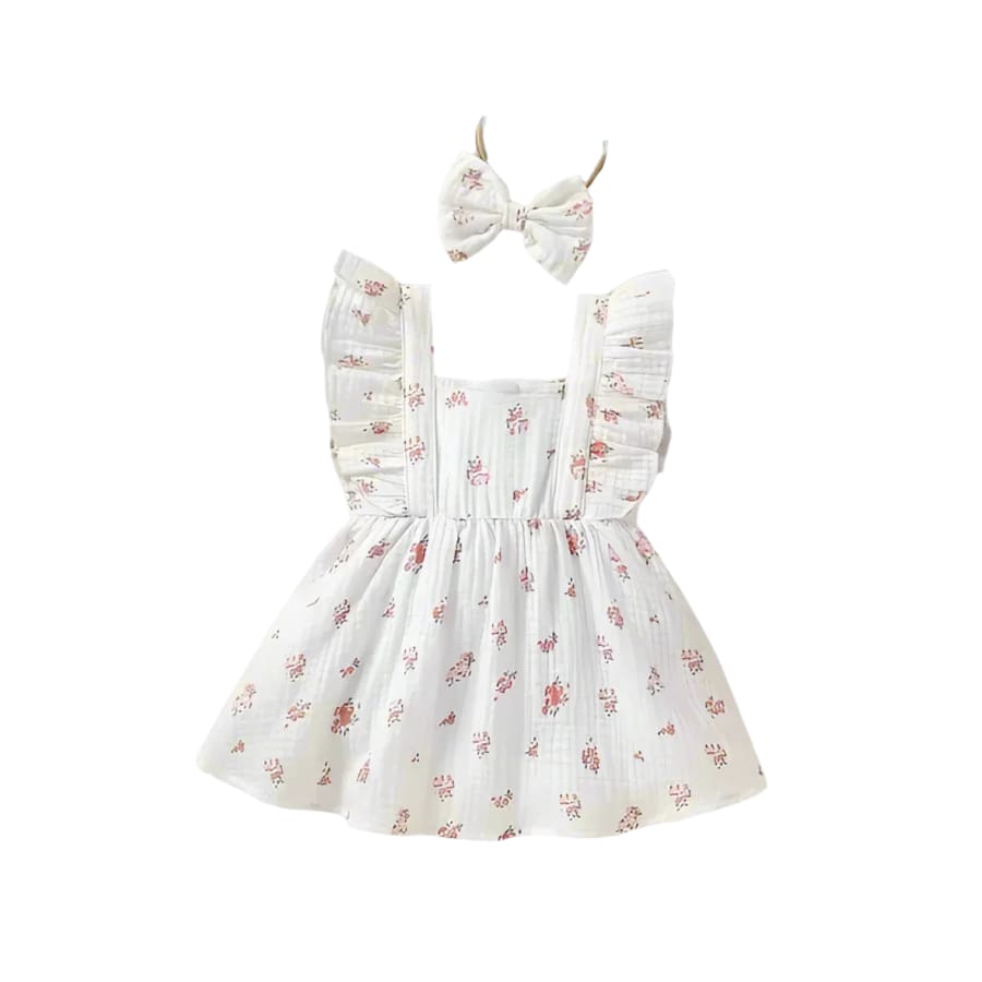 Lani Floral Flutter Dress - 0-3 Months