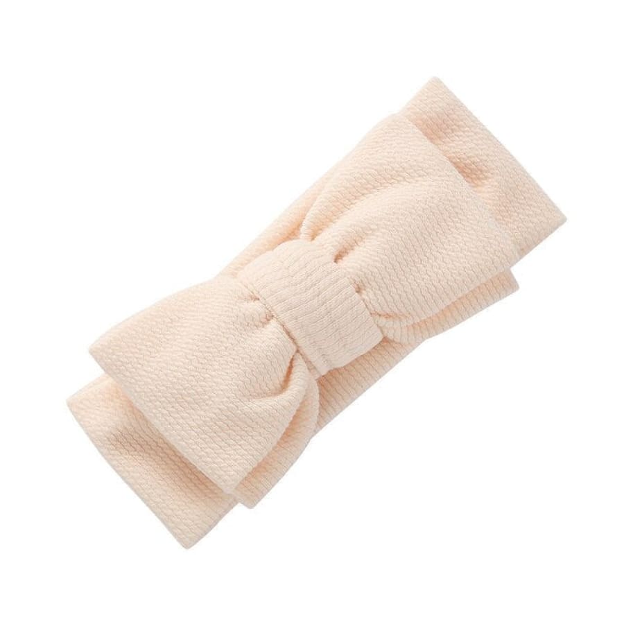Larisa Soft Stretch Bow Headband - Cream