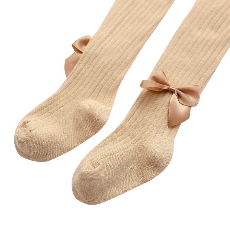 Laura Bow Tights - Grey