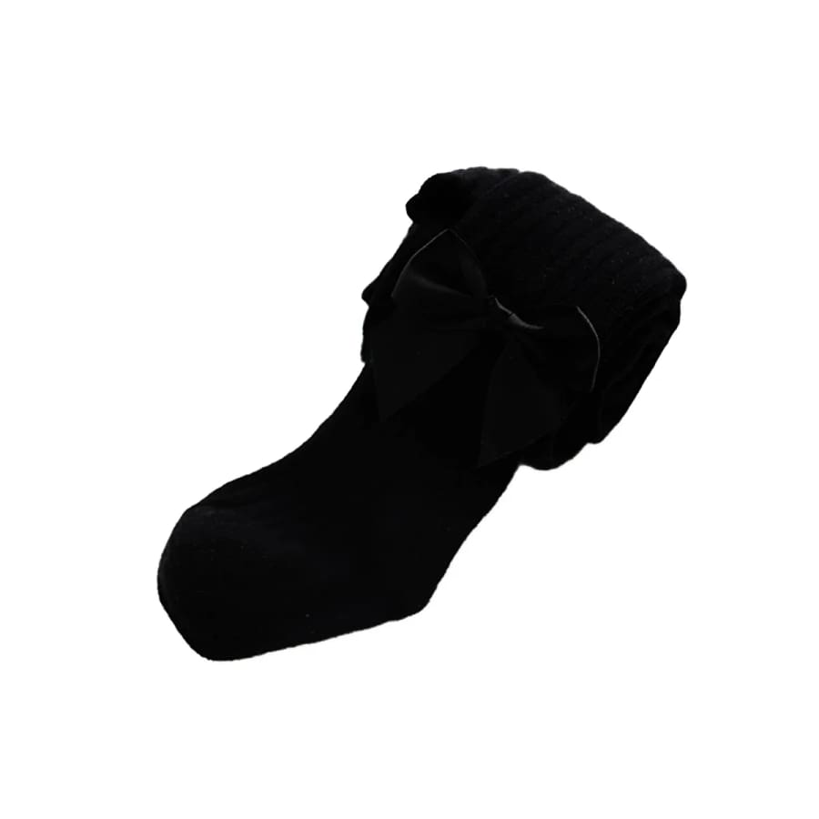 Laura Bow Tights - Night - 6-12 Months