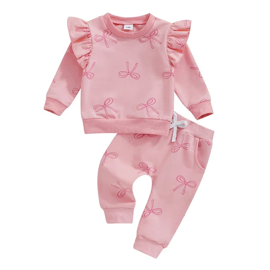 Liana Little Bow Trackie Set - 0-6 Months
