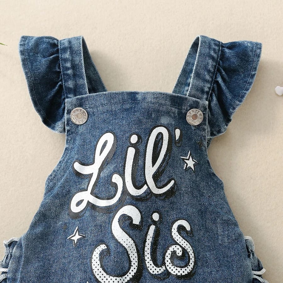 Lil Sis Denim Flutter Romper