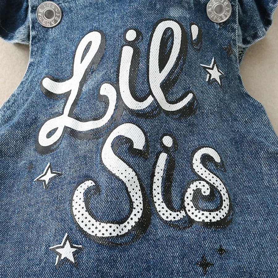 Lil Sis Denim Flutter Romper