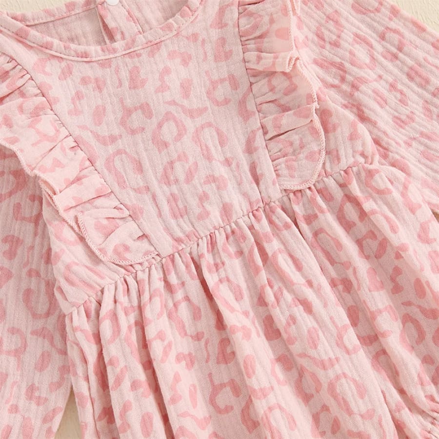 Lila Leopard Print Flutter Onesie