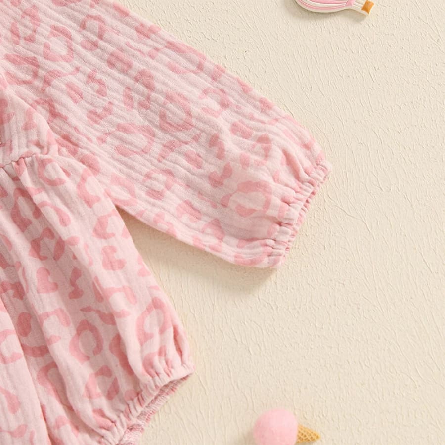 Lila Leopard Print Flutter Onesie