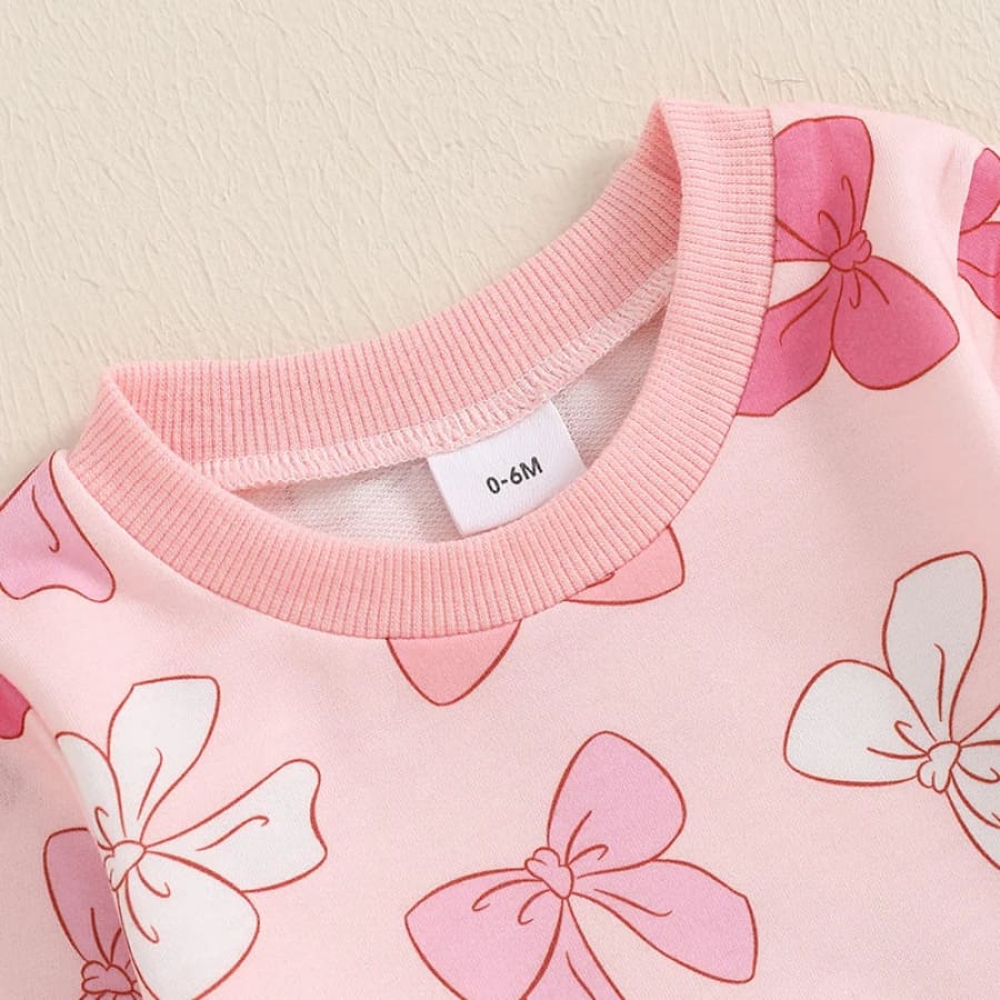 Lila Lovely Bows Trackie Set - 0-6 Months