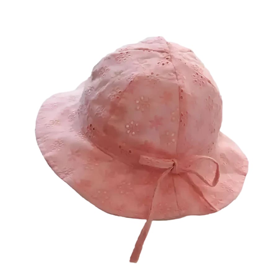 Liliana Broderie Print Sun Hat - Pink