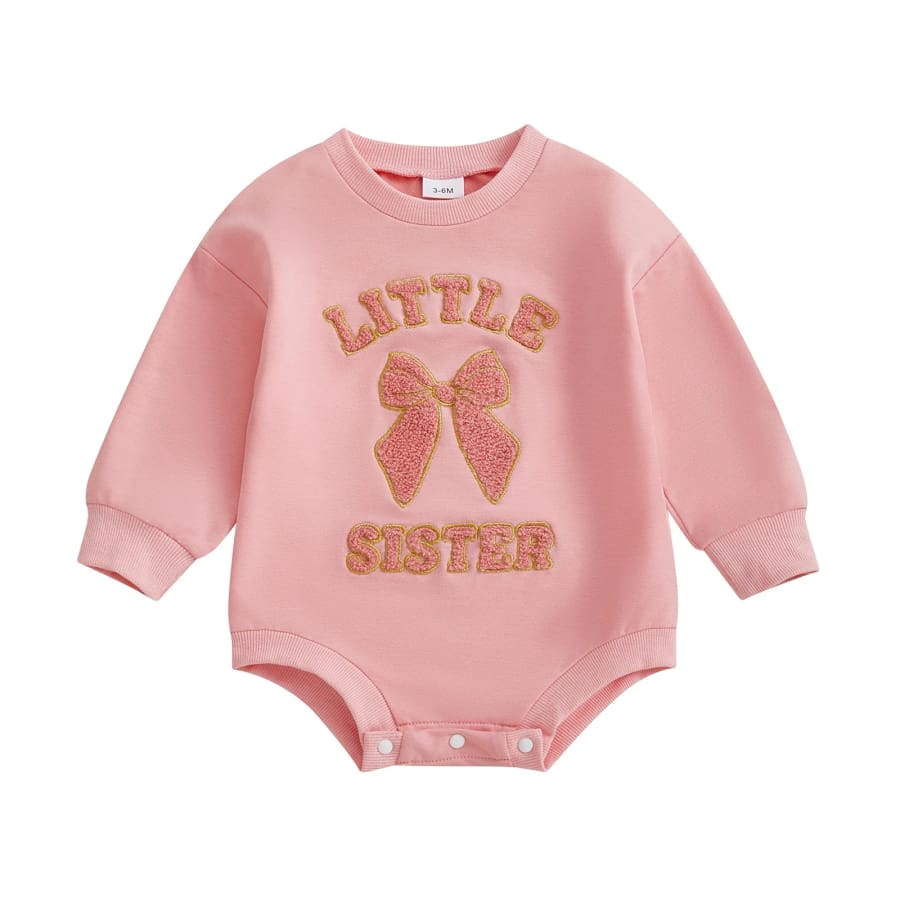 Lilttle Sister Bow Romper - 0-3 Months
