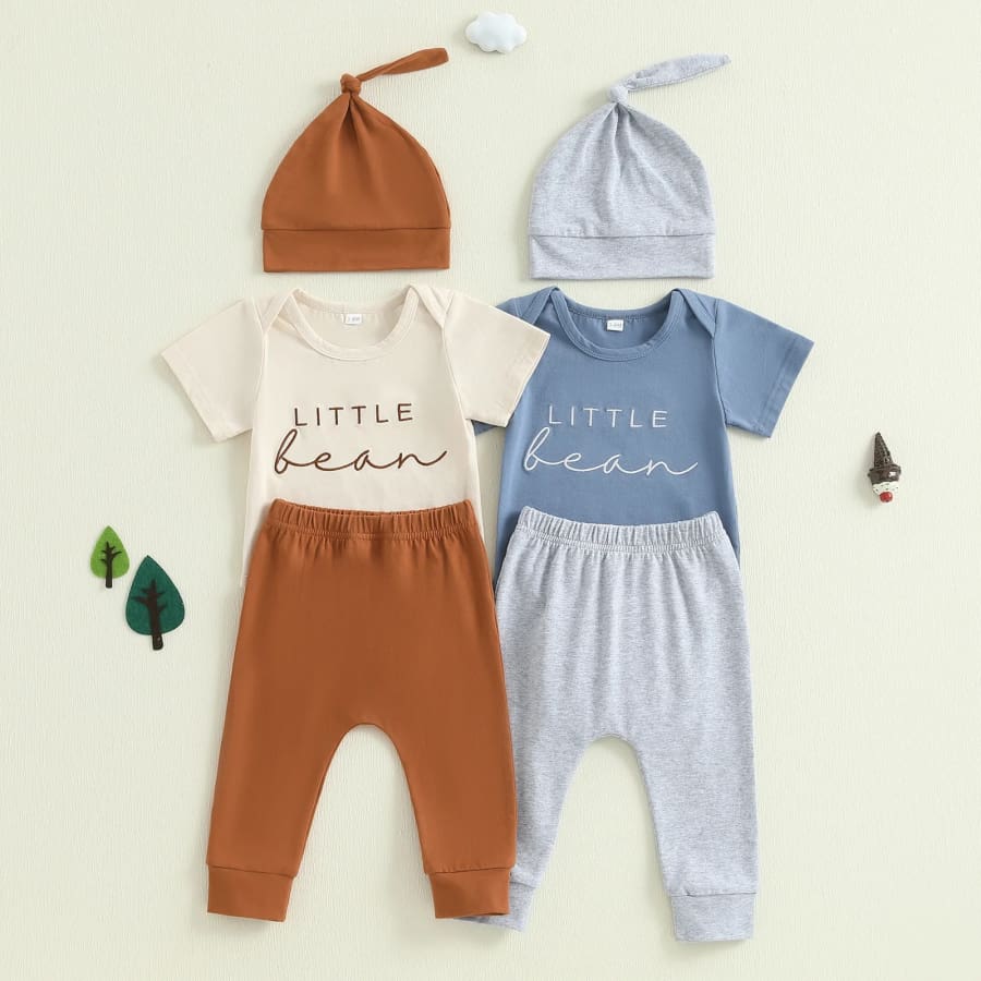 Little Bean Beanie Set Brown