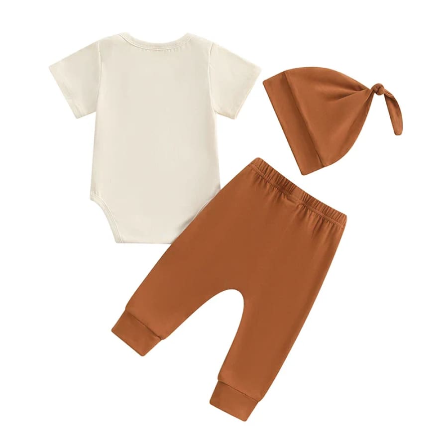 Little Bean Beanie Set Brown