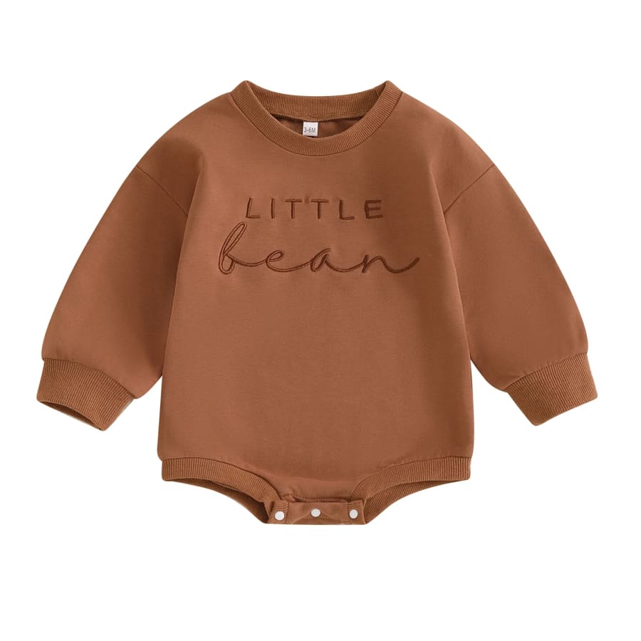 Little Bean Bubble Onesie - Chocolate - 0-3 Months