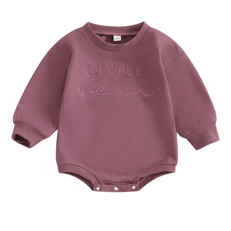 Little Bean Bubble Onesie - Grape - 0-3 Months