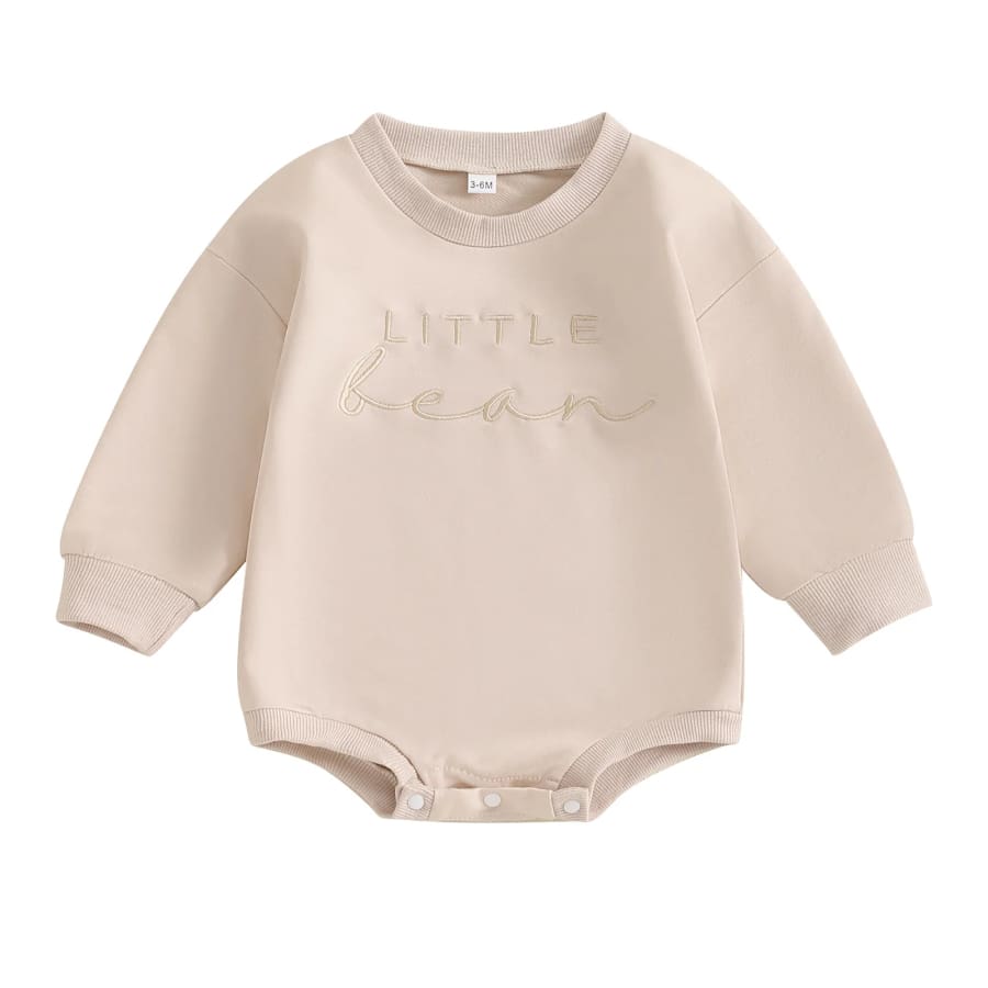 Little Bean Bubble Onesie - Natural - 0-3 Months