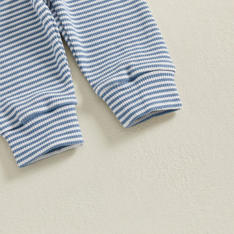 Little Bro Stripe Trackie Set - Blue