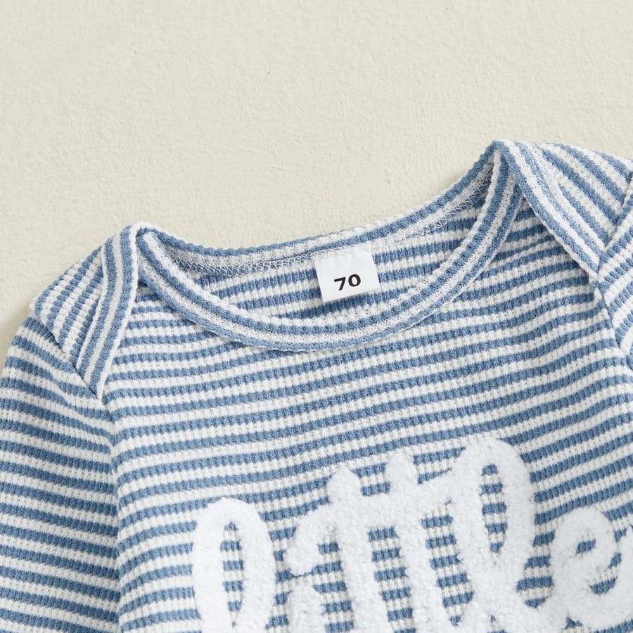 Little Bro Stripe Trackie Set - Blue