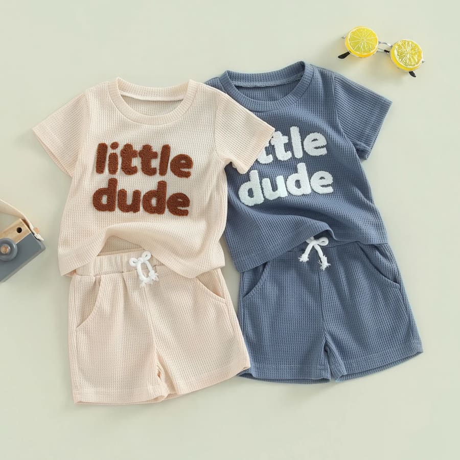Little Dude Shortie Set - Cream
