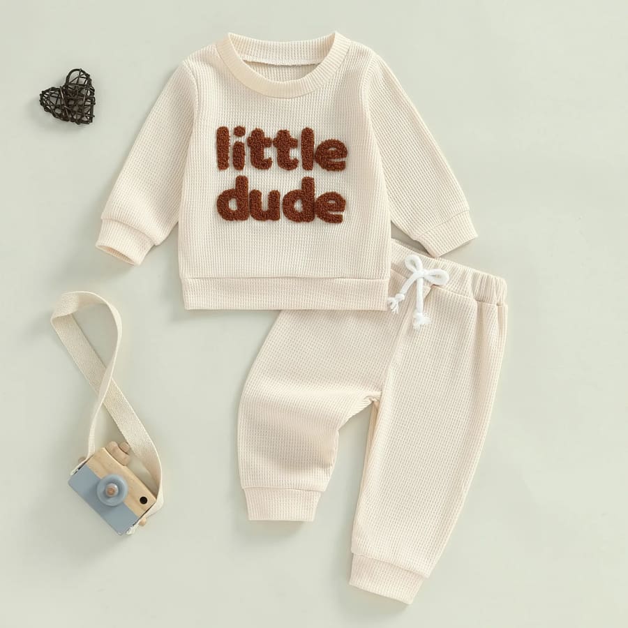 Little Dude Trackie Set - Chocolate