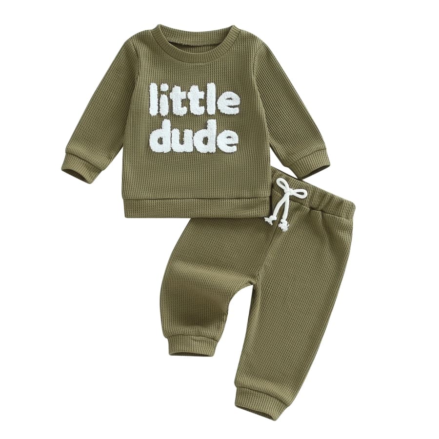 Little Dude Trackie Set - Chocolate