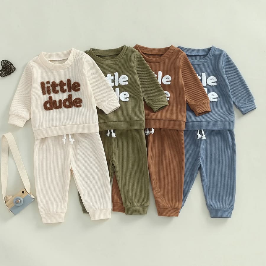 Little Dude Trackie Set - Chocolate