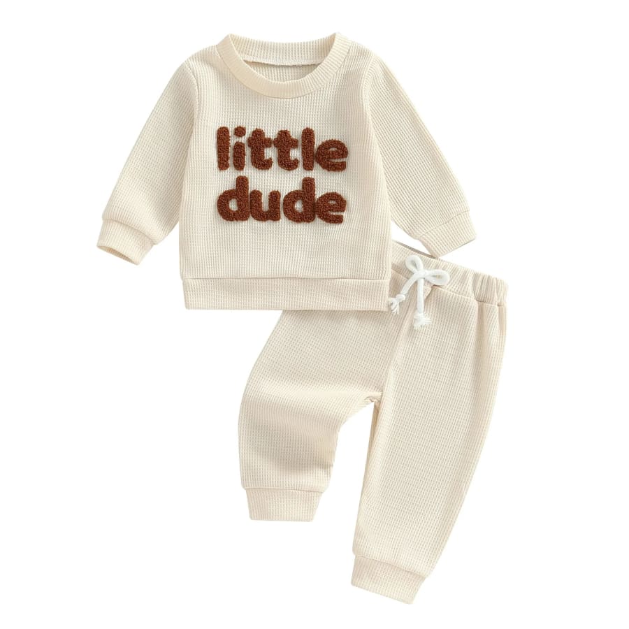 Little Dude Trackie Set - Chocolate