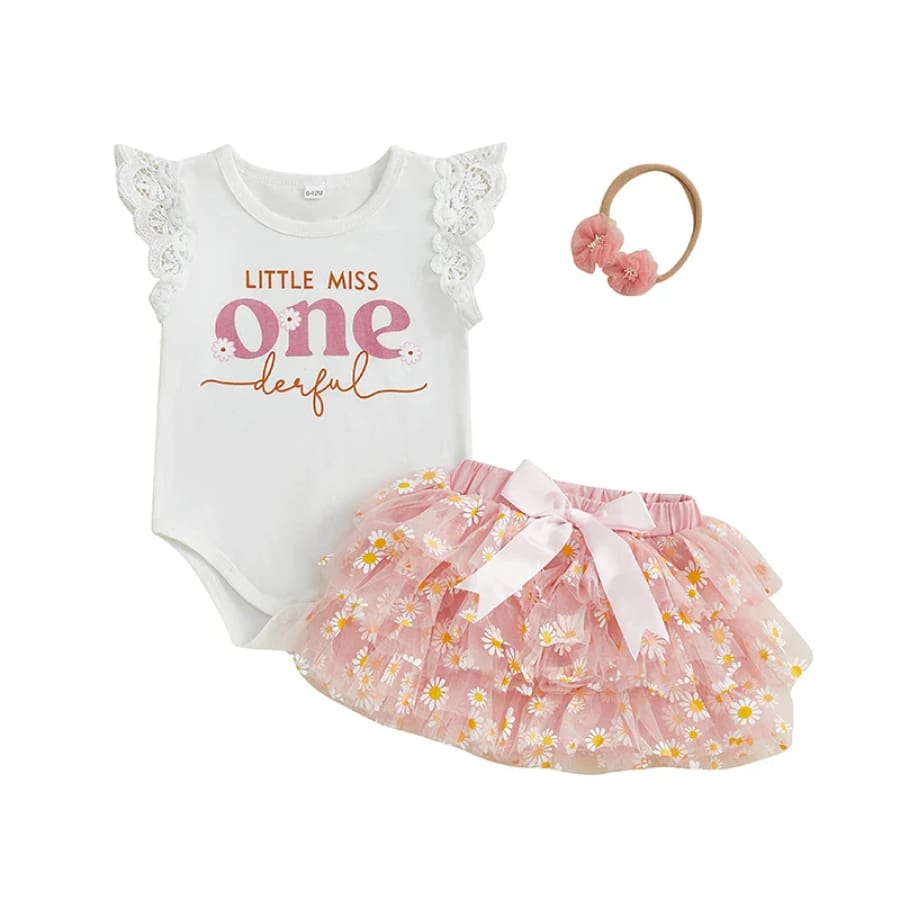 Little Miss ’One’derful Daisy Tutu Set - 6-12 Months