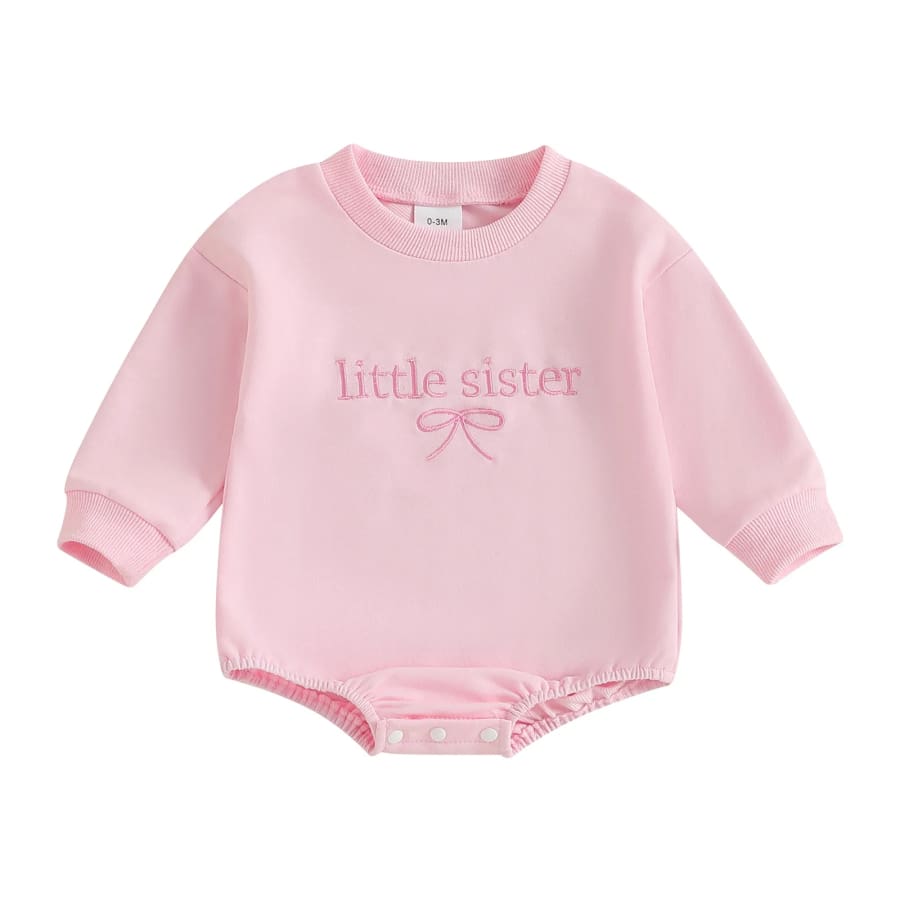 Little Sis Bow Romper - 0-3 Months