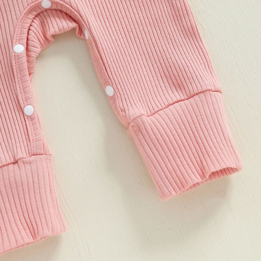 Little Sis Ruffle Butt Jumpsuit Peachy