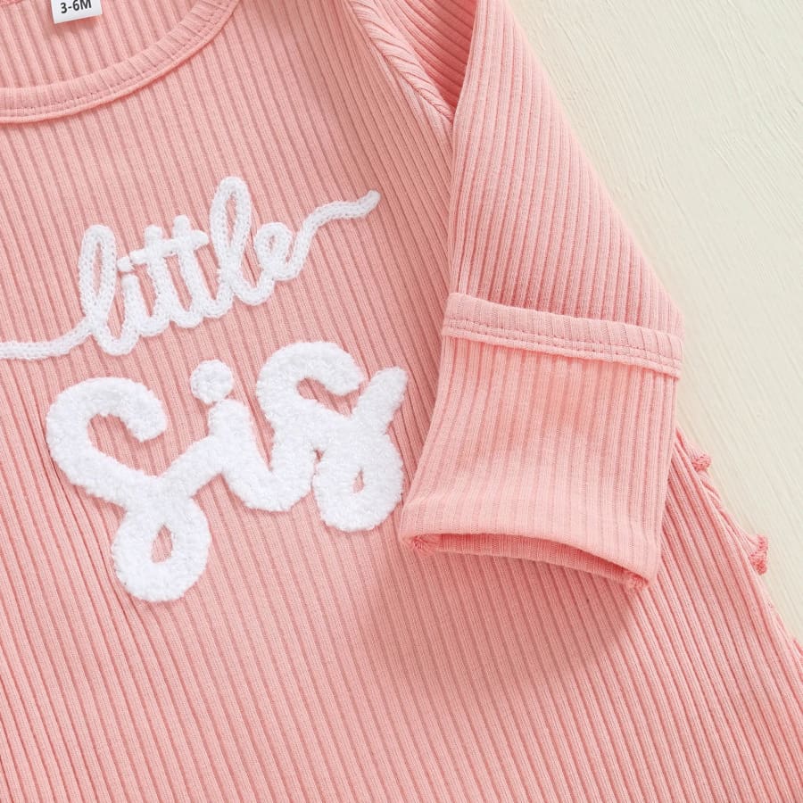 Little Sis Ruffle Butt Jumpsuit Peachy