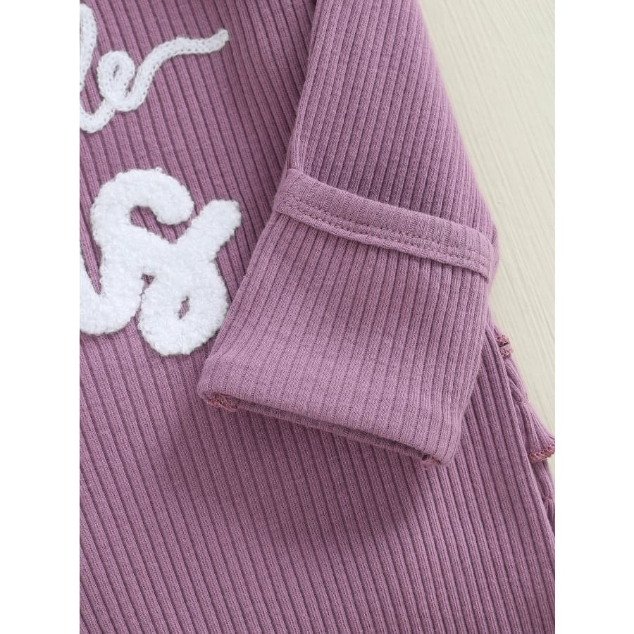 Little Sis Ruffle Butt Jumpsuit Purple