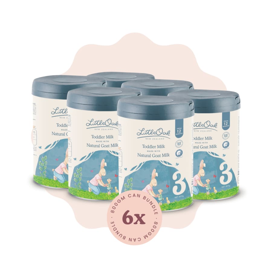 LittleOak Natural Goat Milk Toddler Milk Bundle 6 x 800gm Cans - Formula 5%