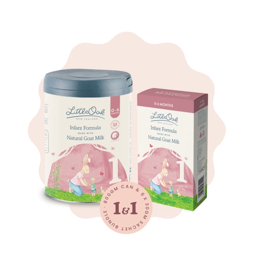 LittleOak One and One Bundle - Natural Goat Milk Infant Formula Stage 1