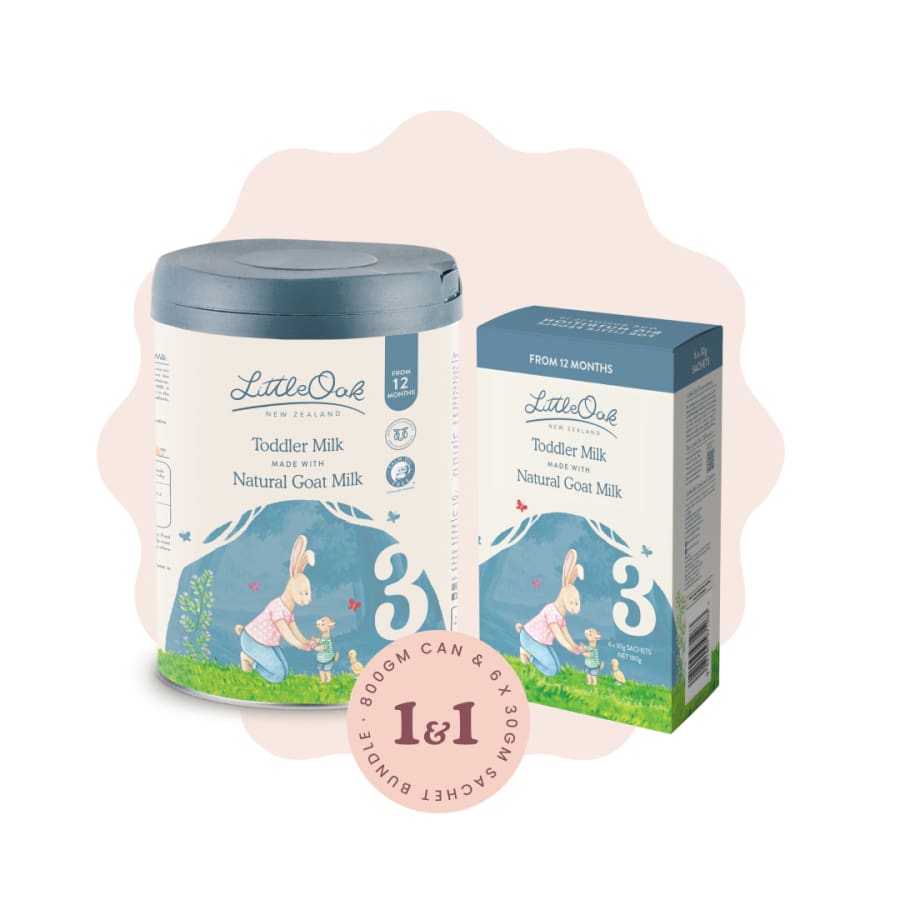 LittleOak One and One Bundle - Natural Goat Milk Toddler Milk Stage 3 - Formula