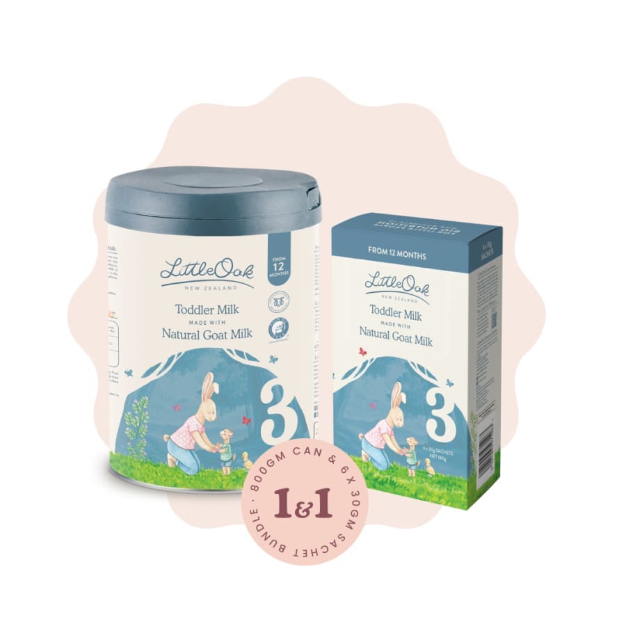 LittleOak One and One Bundle - Natural Goat Milk Toddler Milk Stage 3