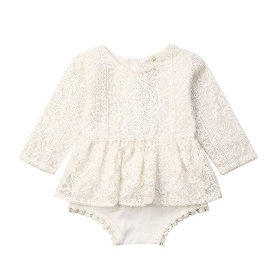 Liza Lace Long Sleeve Romper - 6-12 Months - Rompers Rompers