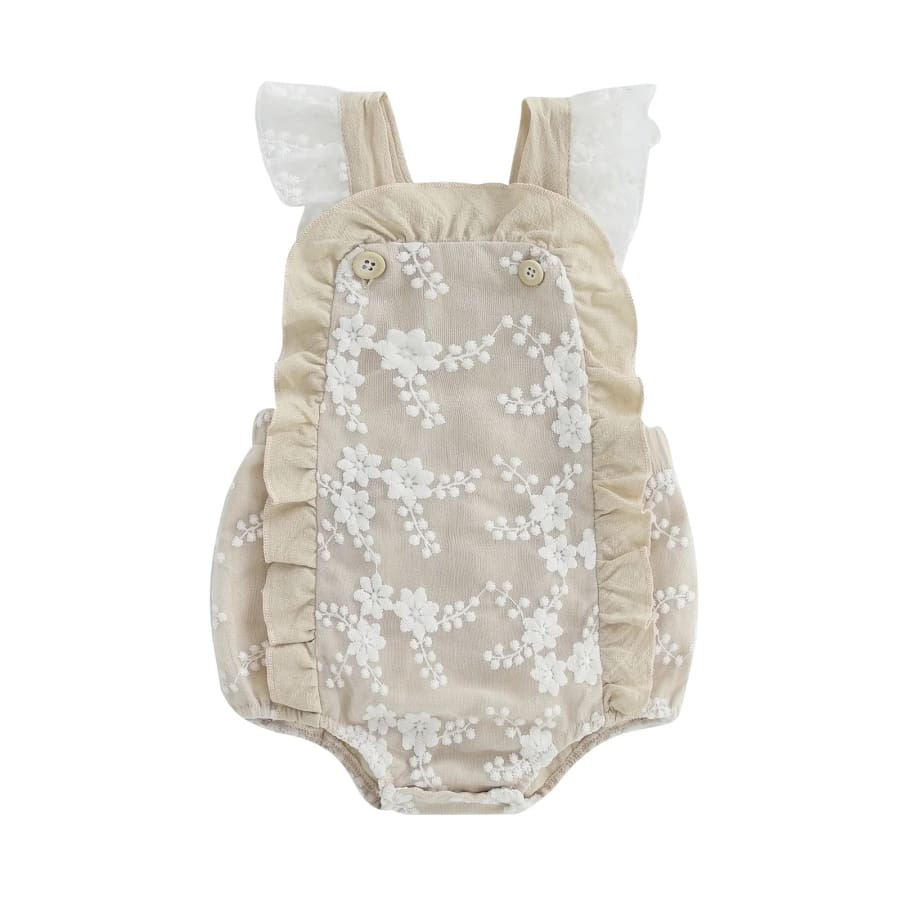 Lousia Lace Flutter Romper - 0-3 Months