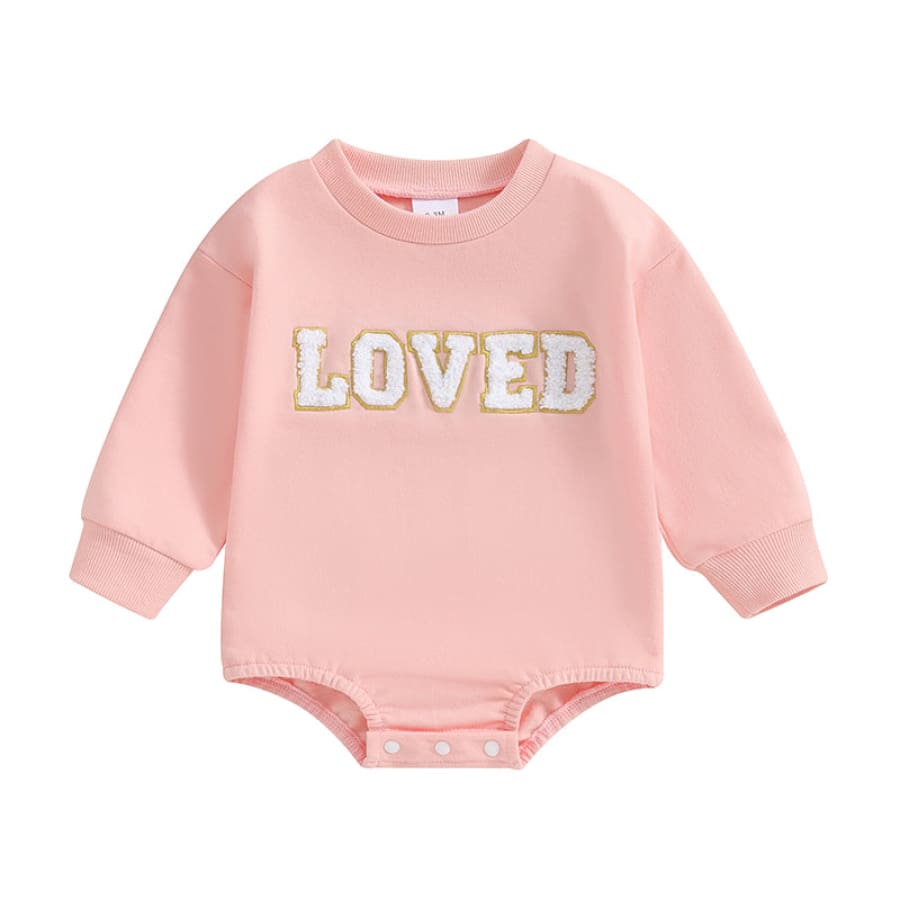 Loved Print Oversize Onesie - 0-3 Months