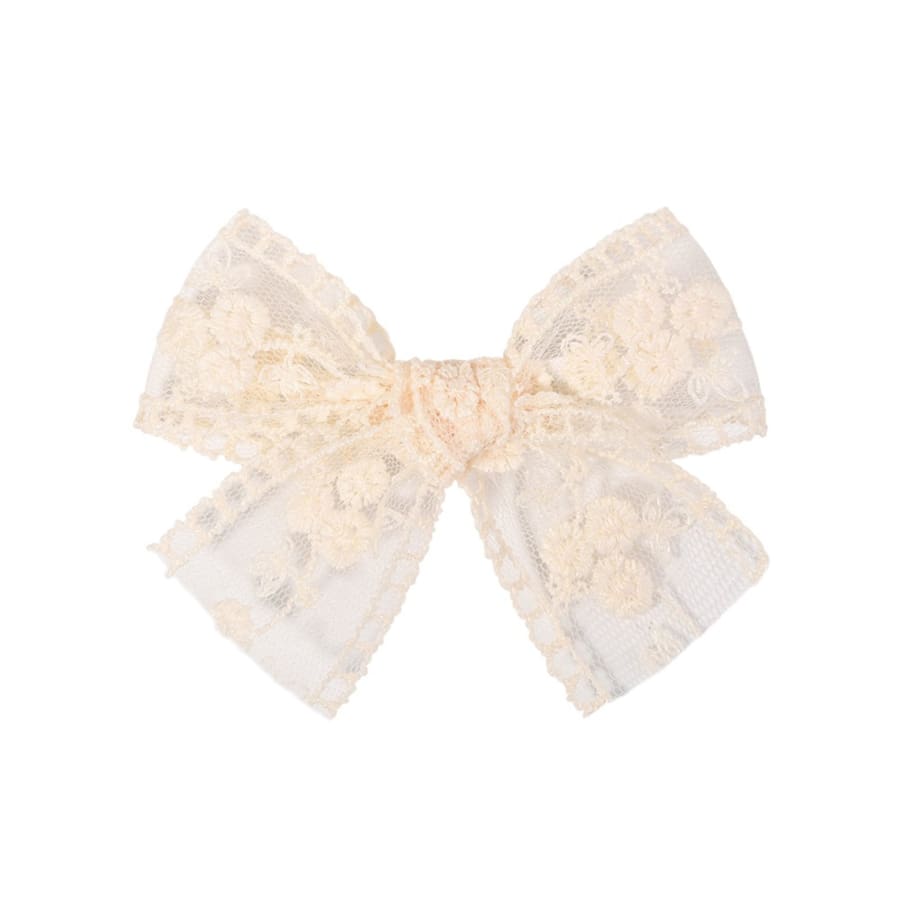 Lucy Lace Hair Clip - Cream