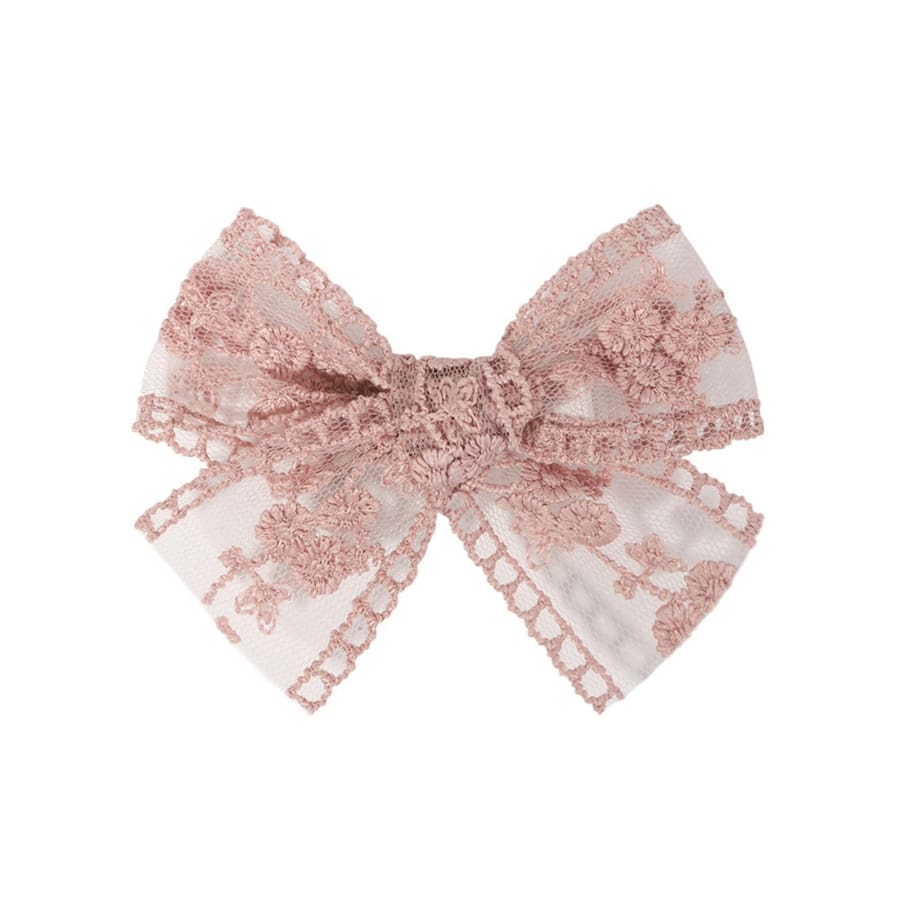 Lucy Lace Hair Clip - Dark Pink
