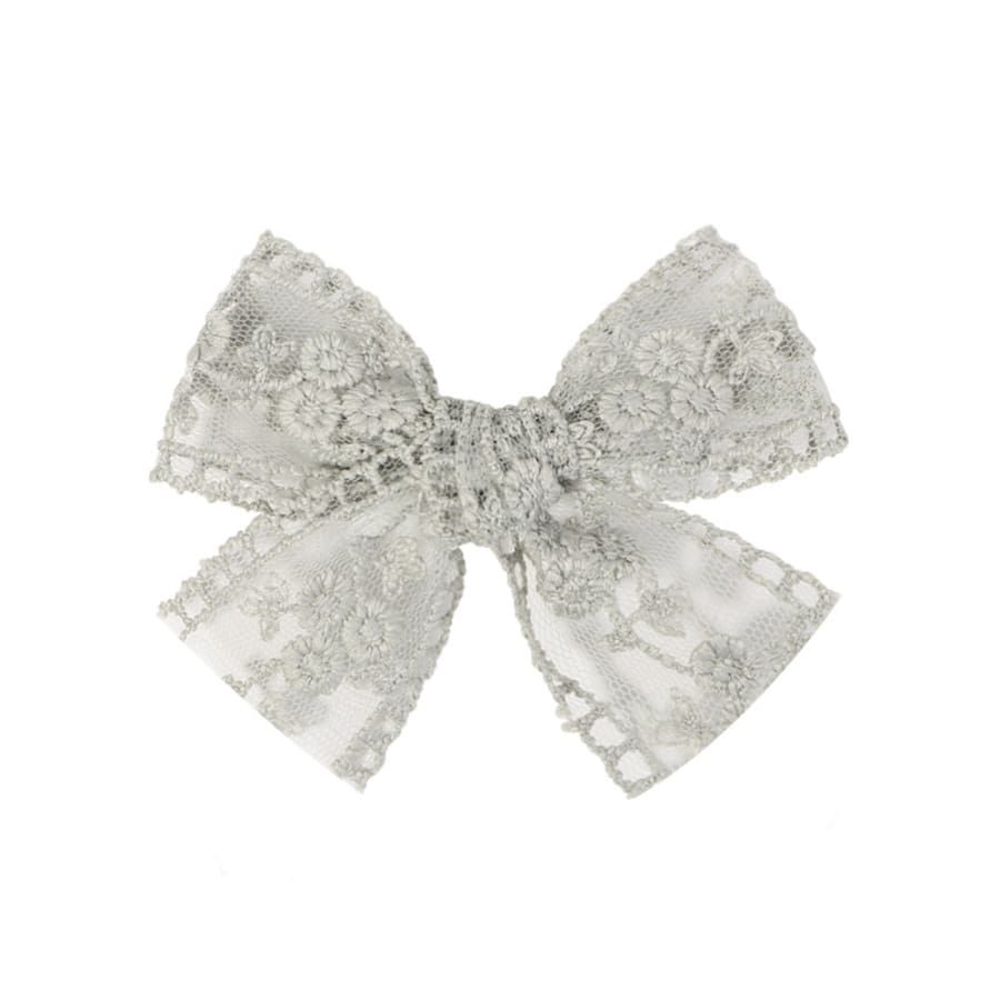 Lucy Lace Hair Clip - Grey